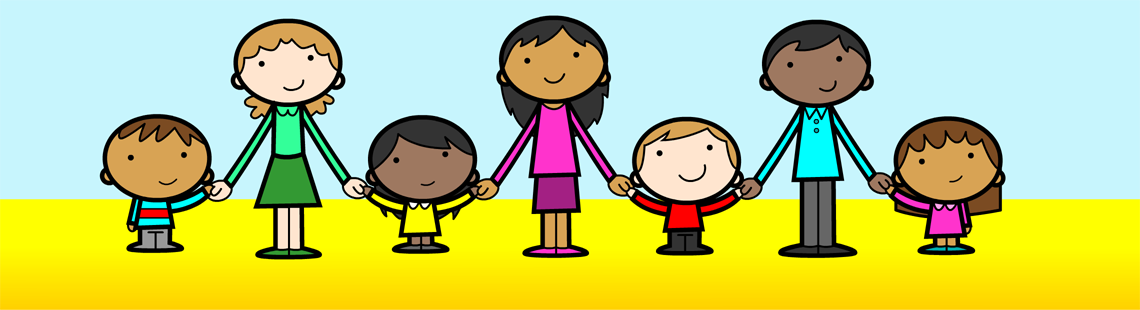 Little Darlings Nursery children and parents holding hands